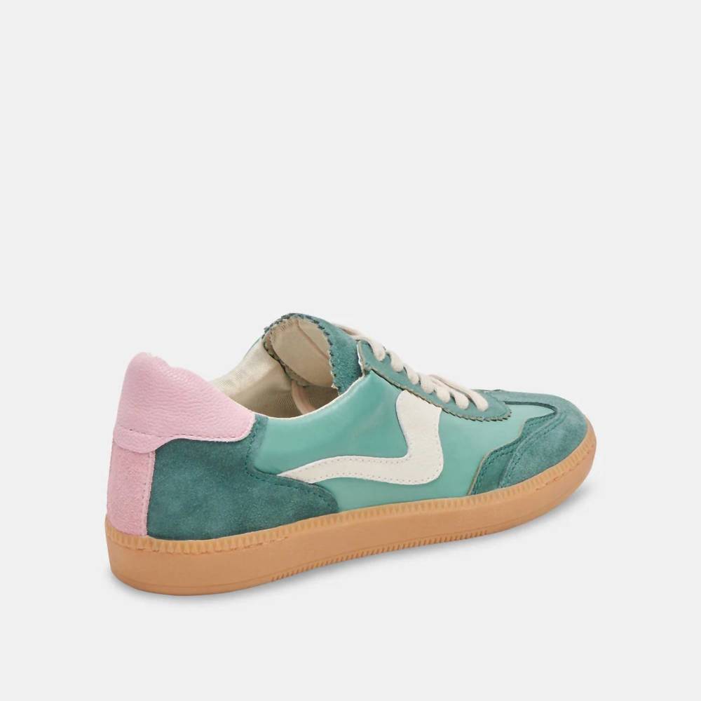 NEW DOLCE VITA women's notice sneakers in green suede - Picture 3 of 8
